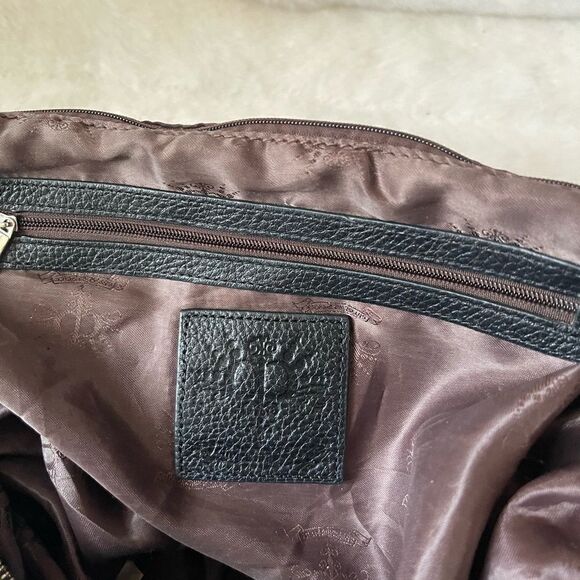 Christine Price leather black travel handbag with silver tone hardwares … - Picture 3 of 13